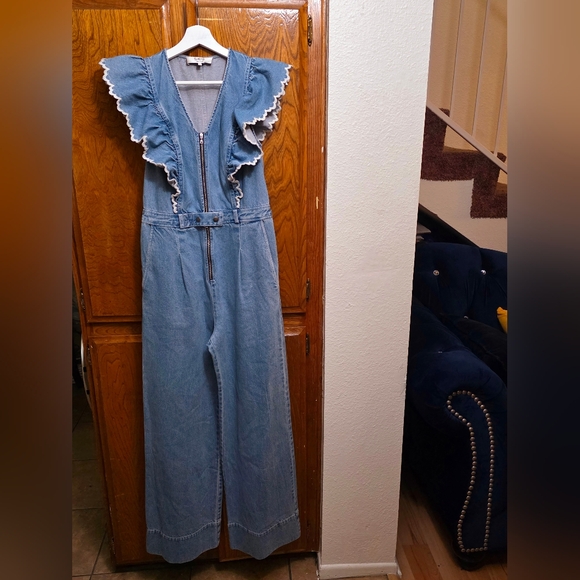 SEA NEW YORK Mara Ruffle Jumpsuit Size 2 - Picture 9 of 12